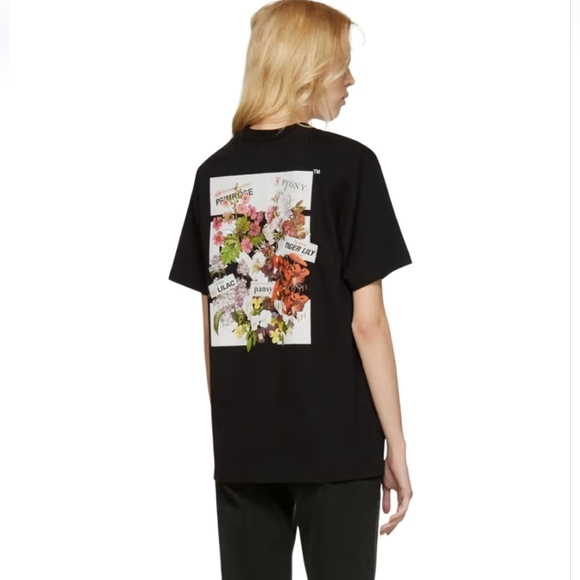 Off-White Diagonal Flower Shop Virgil Abloh 2018 Collection Tee Shirt Size M - Picture 2 of 12